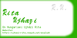 rita ujhazi business card
