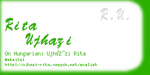 rita ujhazi business card